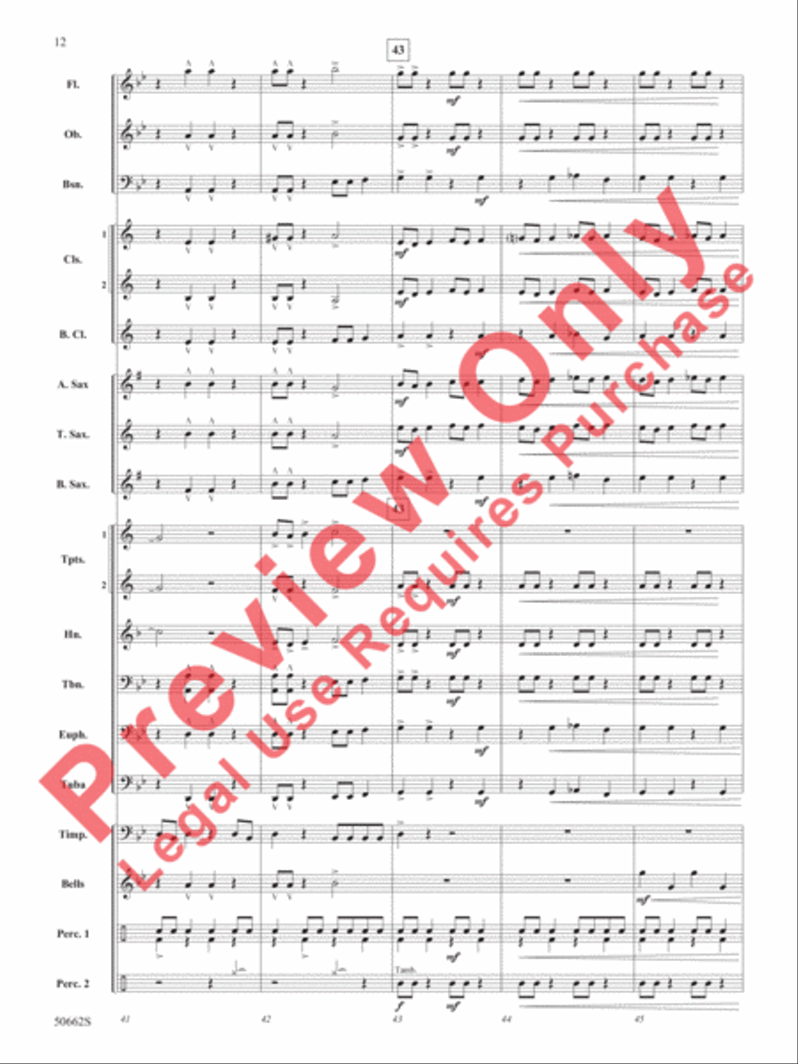 Clutch Clutch Concert Band scores gallery preview page 13