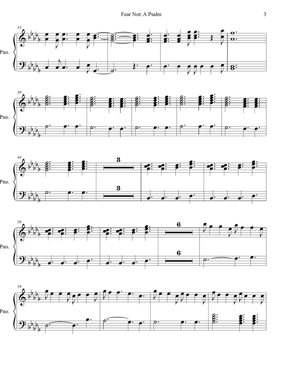 Fear Not: A Psalm Fear Not: A Psalm 4-Part scores gallery preview page 3
