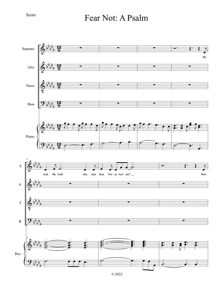 Fear Not: A Psalm Fear Not: A Psalm 4-Part scores gallery preview page 6