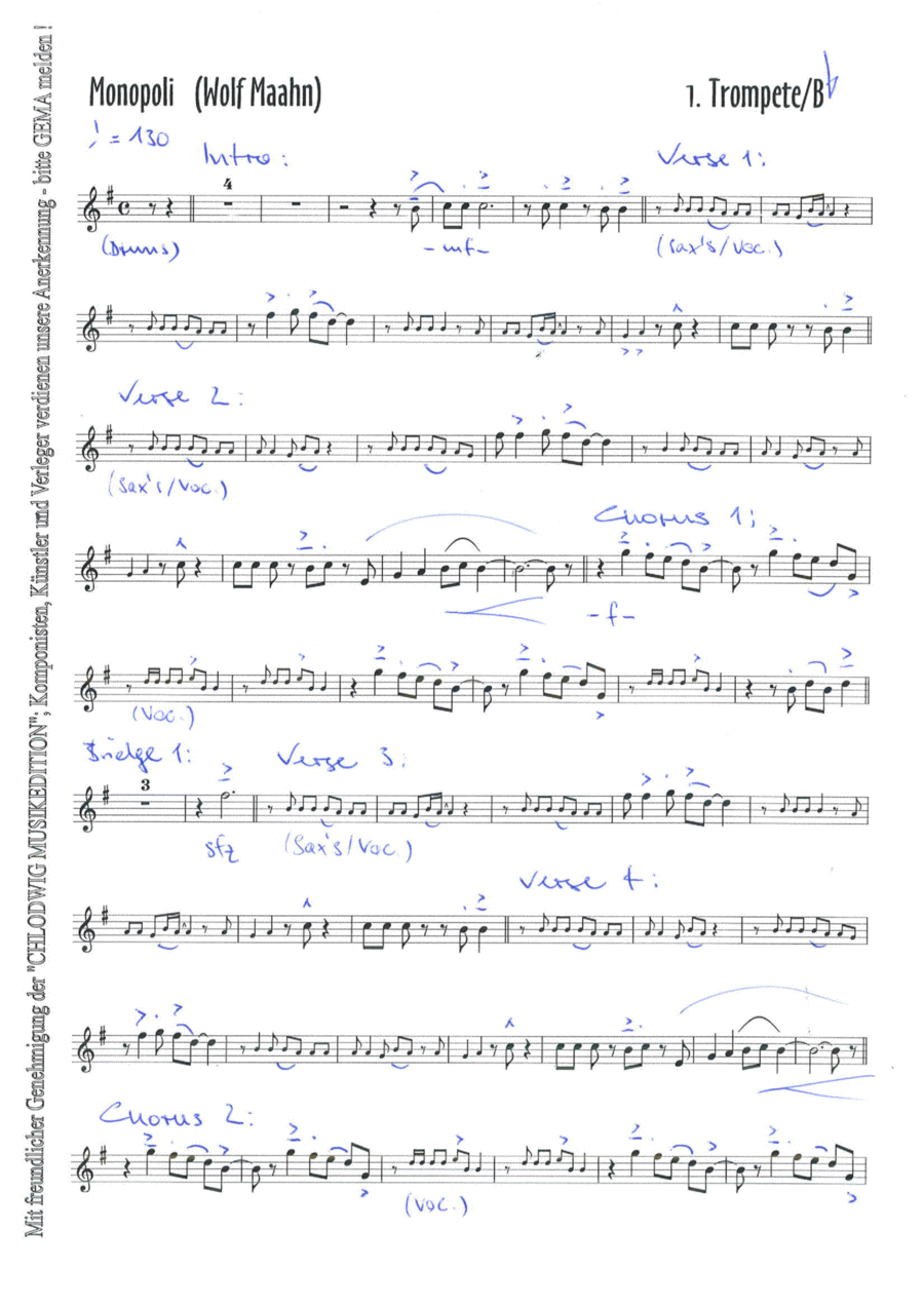 Monopoly Jazz Ensemble scores gallery preview page 1