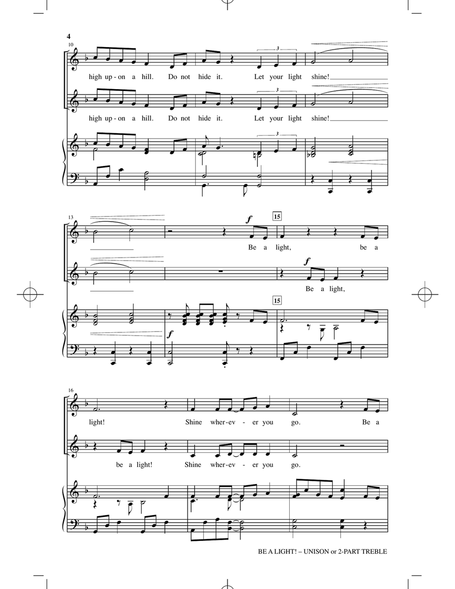 Be A Light! Be A Light! 2-Part scores gallery preview page 2