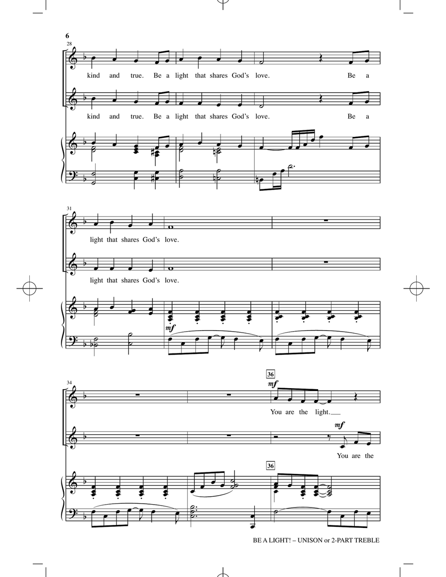 Be A Light! Be A Light! 2-Part scores gallery preview page 4