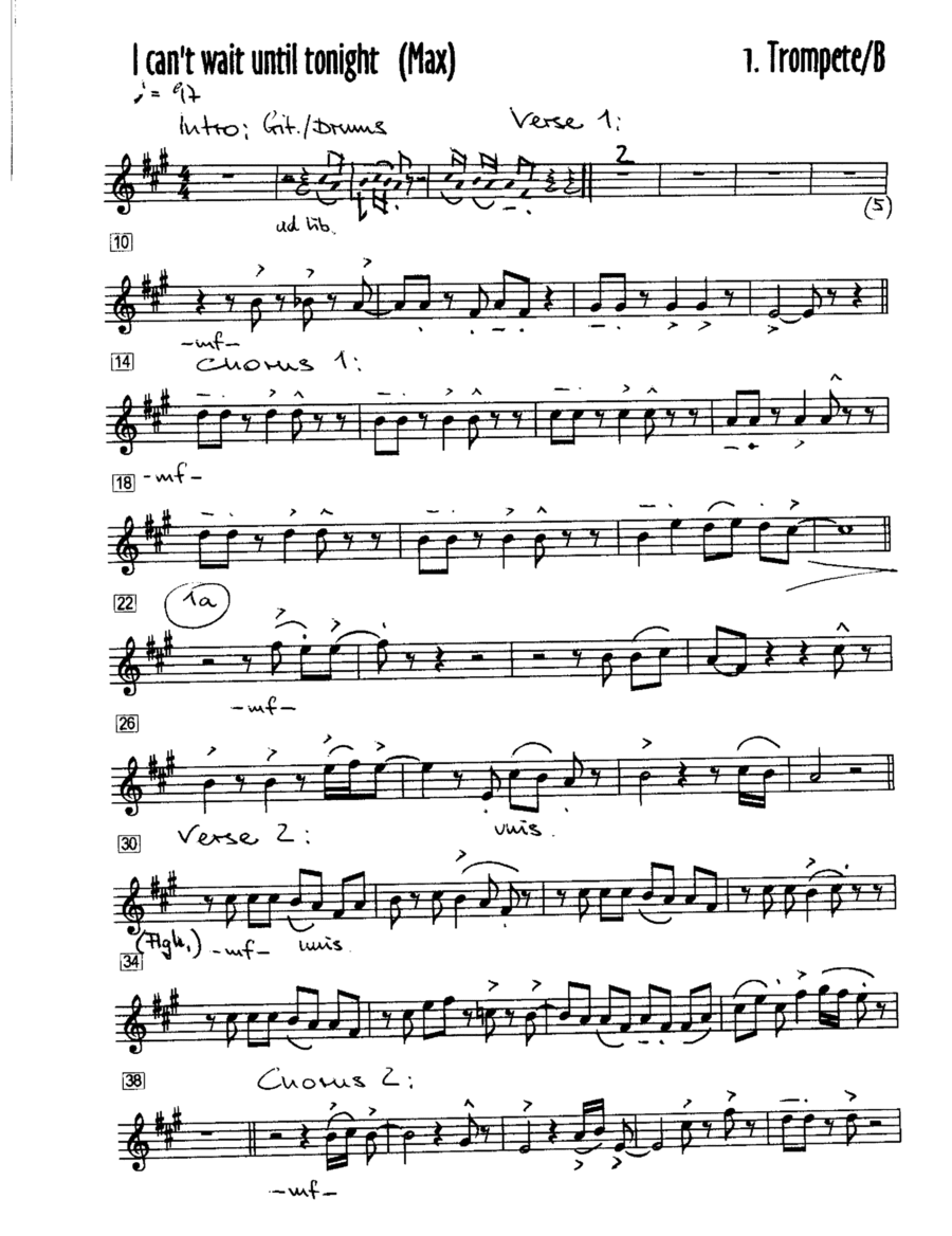 Can't Wait Until Tonight Jazz Ensemble scores gallery preview page 1