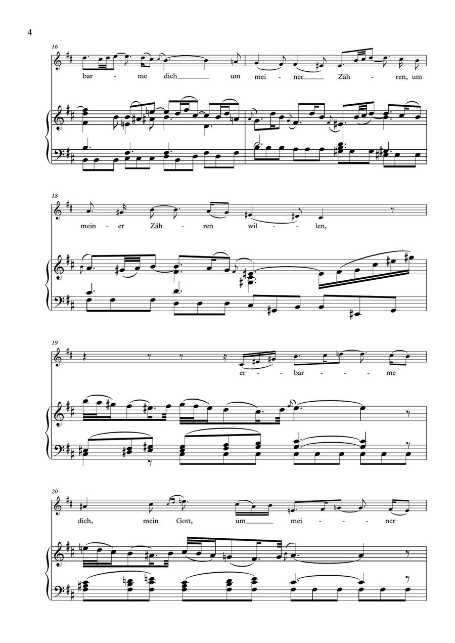 Bach: Erbarme dich mein Gott - Matthäuspassion - (for Alto Solo and Piano) Piano, Vocal scores gallery preview page 5