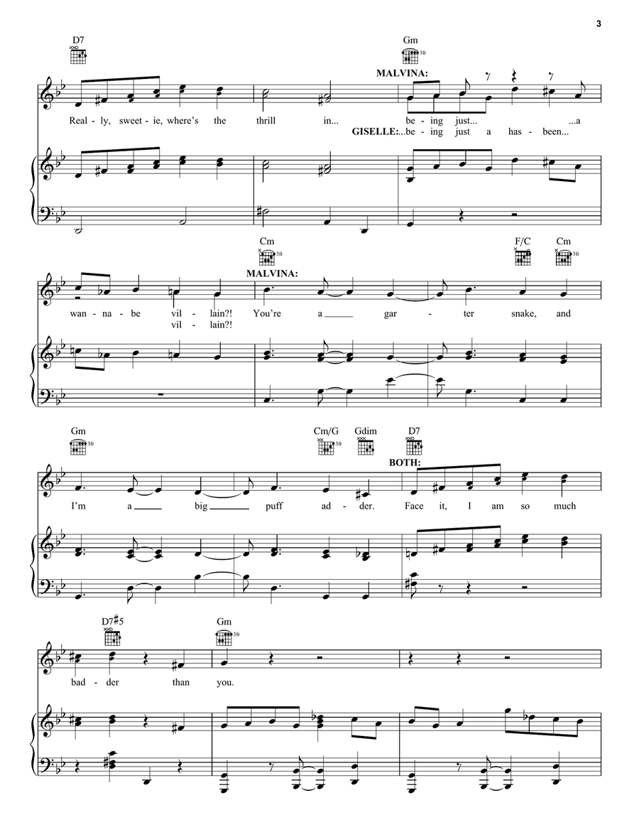 Badder (from Disenchanted) Piano, Vocal, Guitar scores gallery preview page 3
