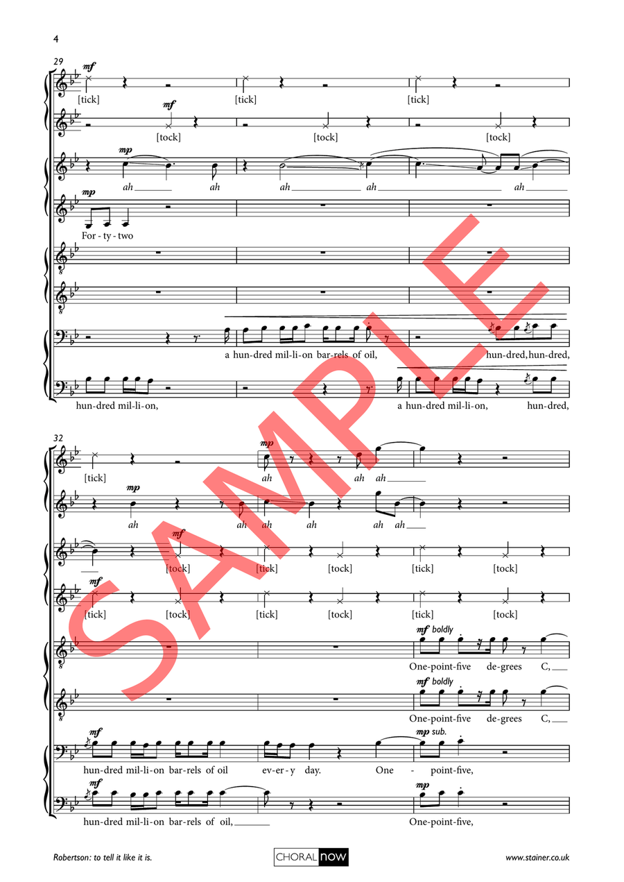 to tell it like it is. 4-Part scores gallery preview page 5