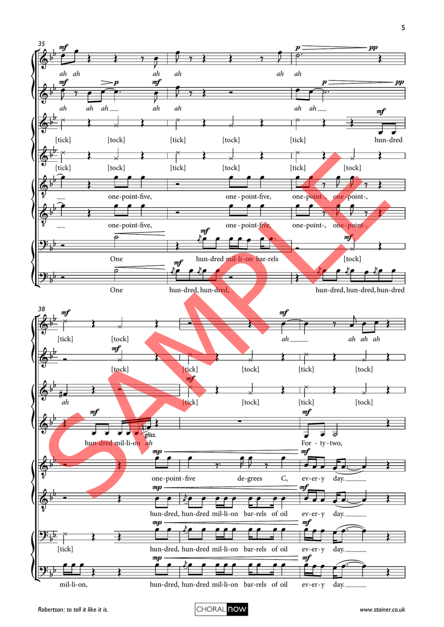 to tell it like it is. 4-Part scores gallery preview page 6