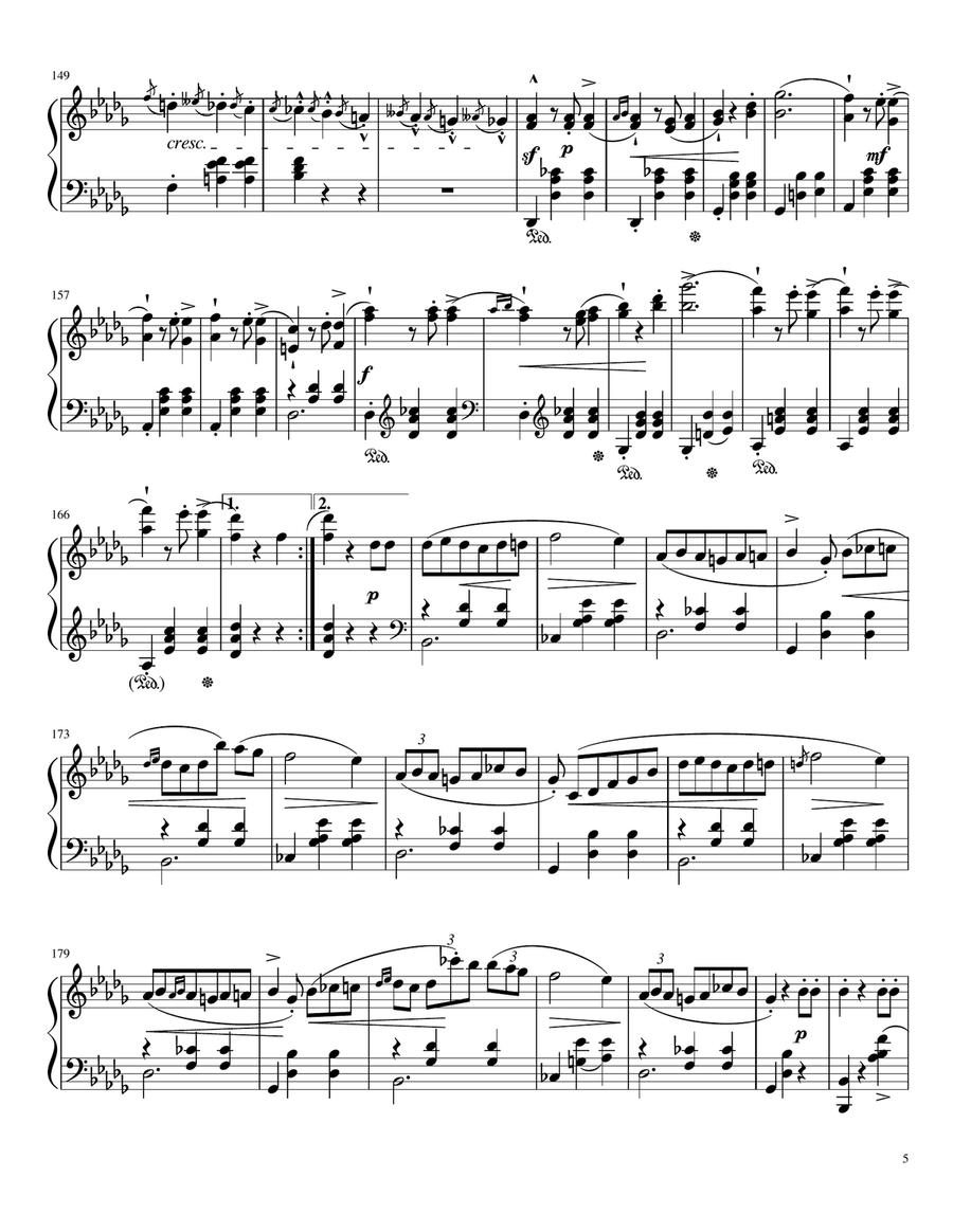 Waltz Op. 18, Nº 1 (The Grande Valse Brillante in E-Flat Major) Piano Solo scores gallery preview page 5