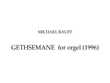 Gethsemane for organ