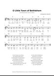 O Little Town of Bethlehem (Key of D Major)