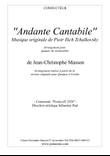 Andante Cantabile Tchaikovsky for cello quartet --- Score and parts --- JCM2020