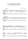 Clair de Lune - 4 hands (D maj)