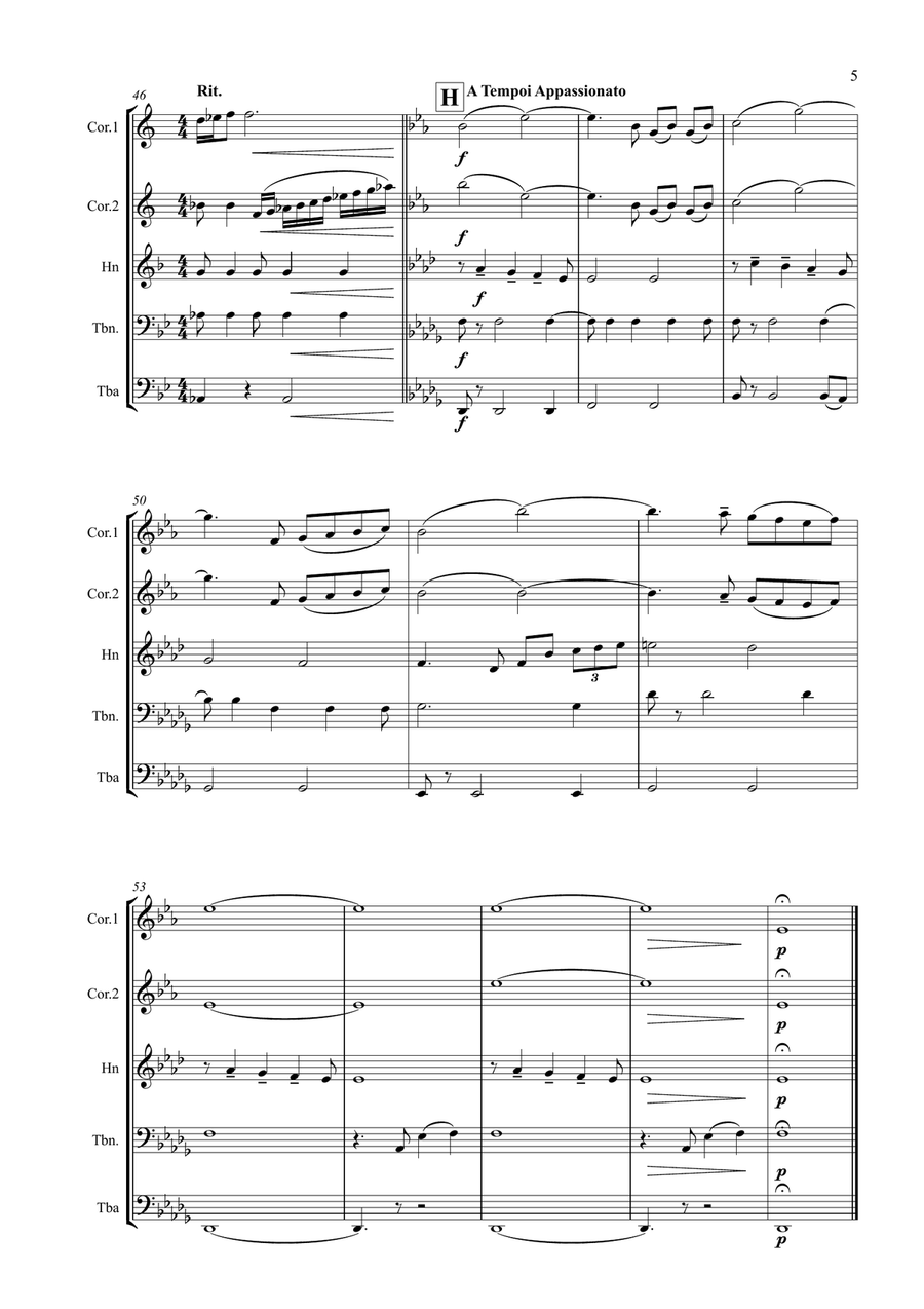 Out of Africa Brass Ensemble scores gallery preview page 5