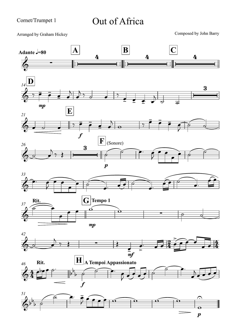 Out of Africa Brass Ensemble scores gallery preview page 6