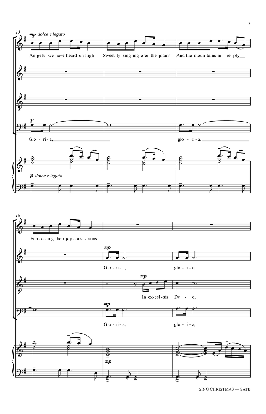 Sing Christmas: The Carol Arrangements of David Chase 4-Part scores gallery preview page 3