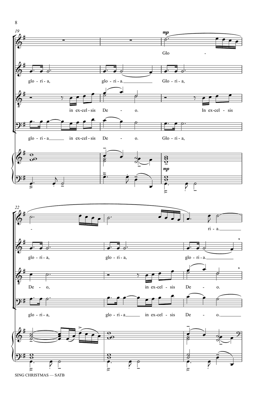 Sing Christmas: The Carol Arrangements of David Chase 4-Part scores gallery preview page 4