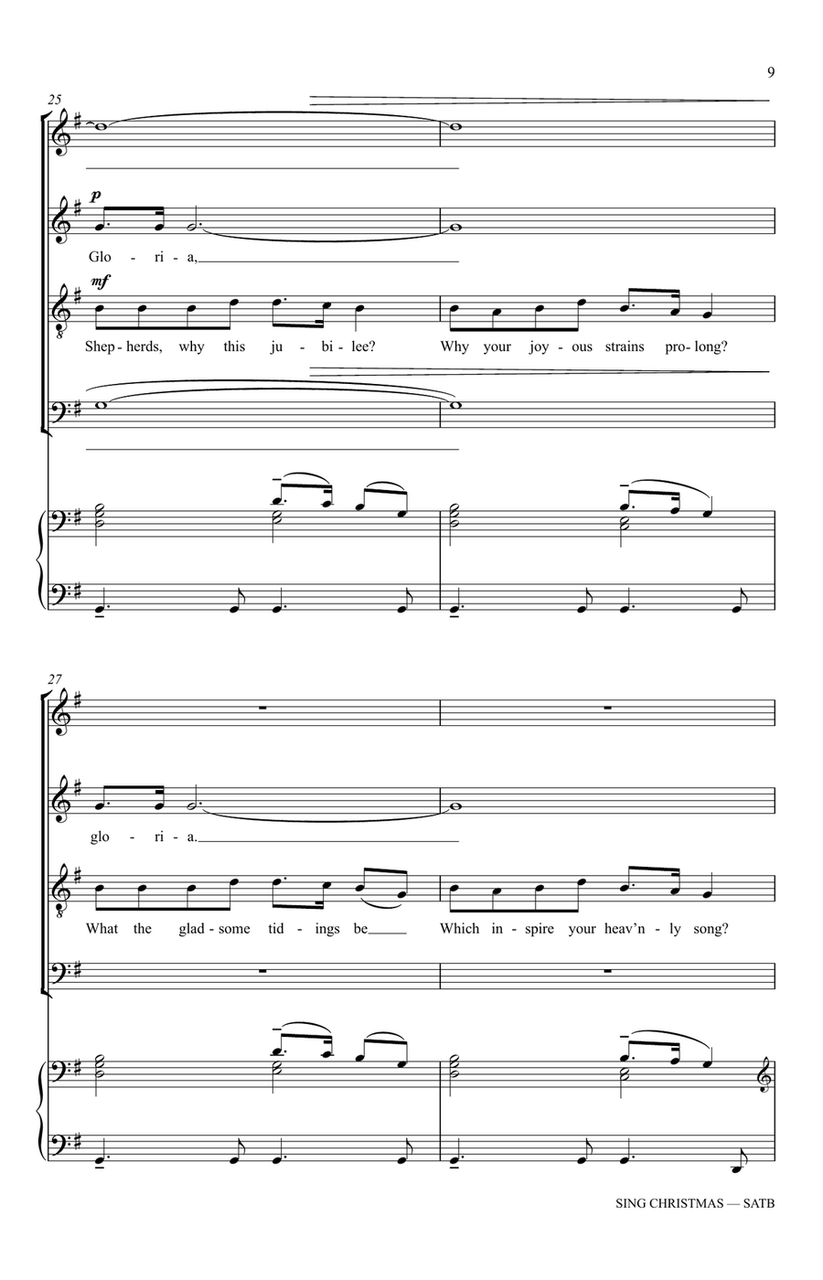 Sing Christmas: The Carol Arrangements of David Chase 4-Part scores gallery preview page 5