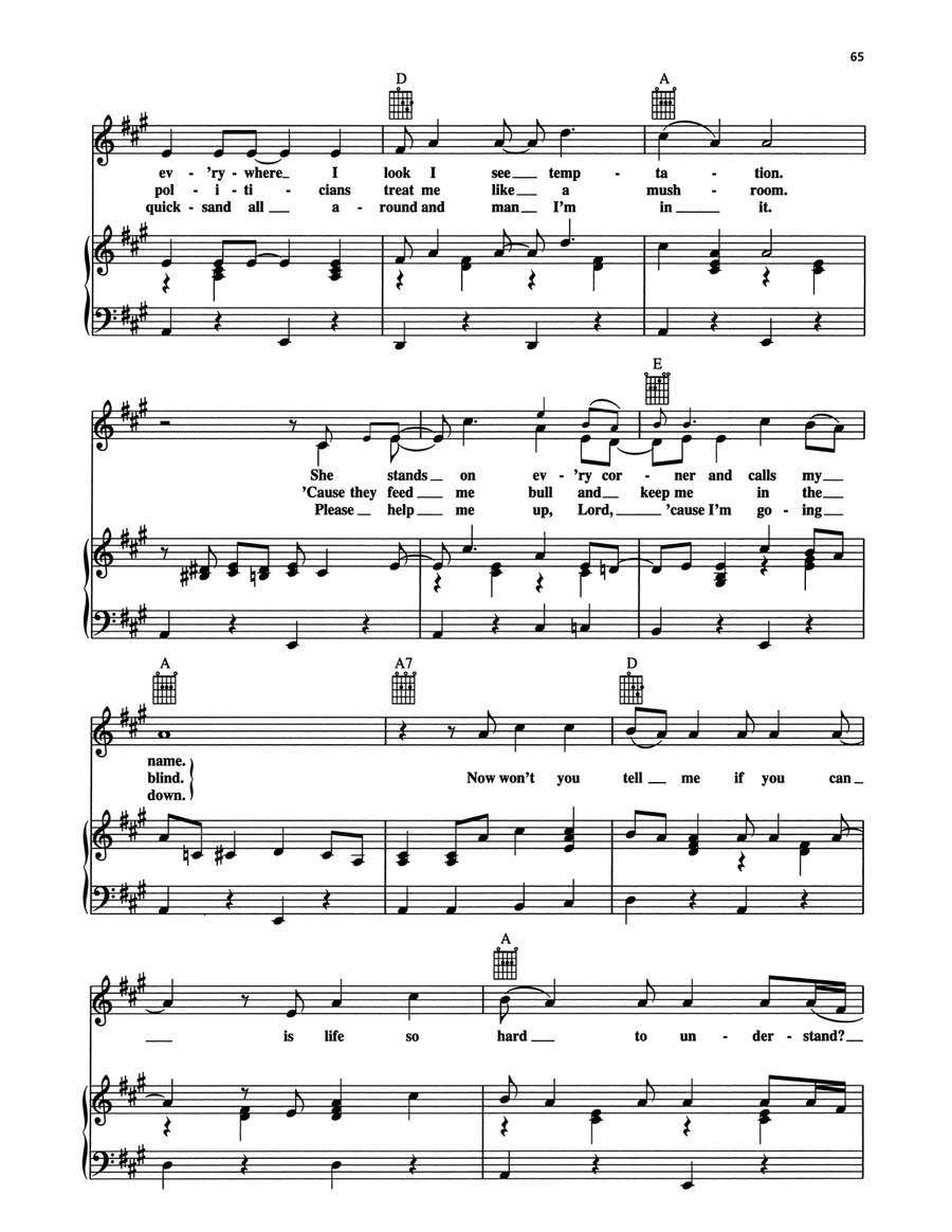 Lord Have Mercy On The Working Man Piano, Vocal, Guitar scores gallery preview page 2