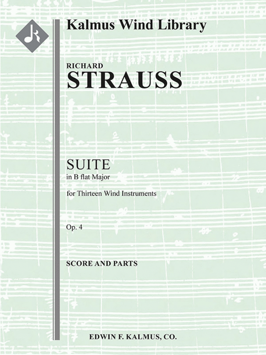 Suite in B flat for 13 Wind Instruments, Op. 4 Concert Band scores gallery preview page 1