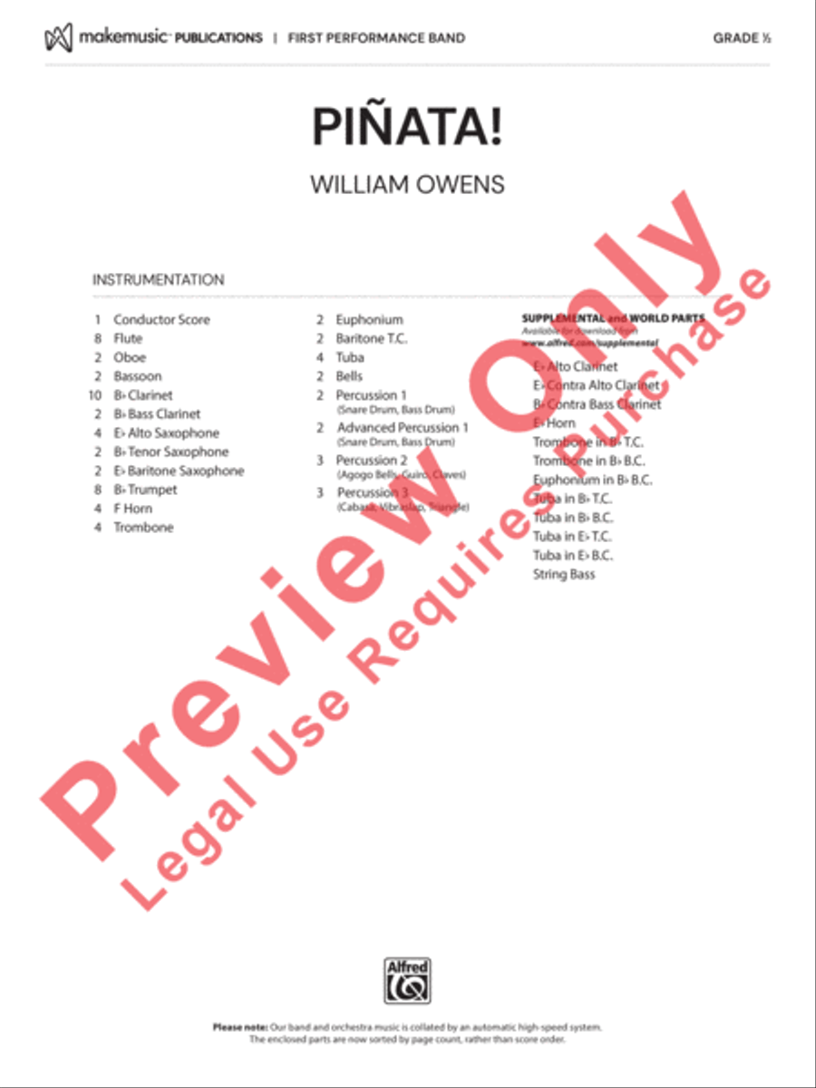 Piñata! Piñata! Concert Band scores gallery preview page 2