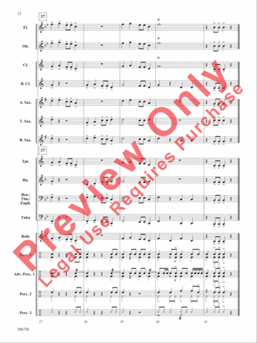 Piñata! Piñata! Concert Band scores gallery preview page 13