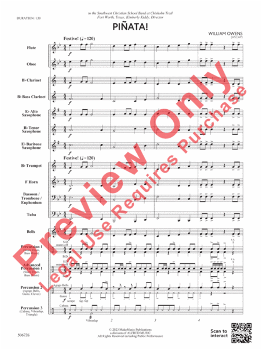 Piñata! Piñata! Concert Band scores gallery preview page 4