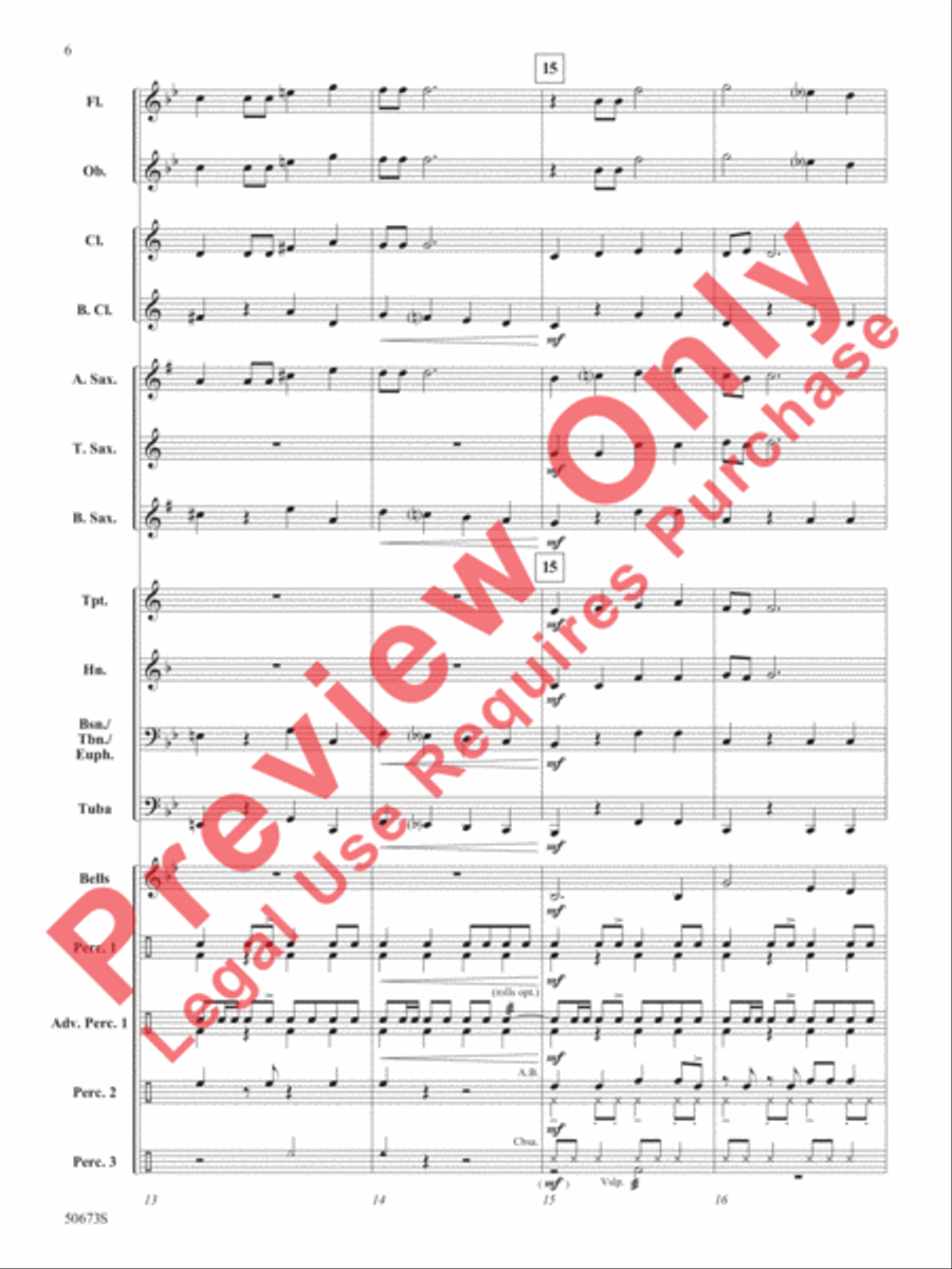 Piñata! Piñata! Concert Band scores gallery preview page 7