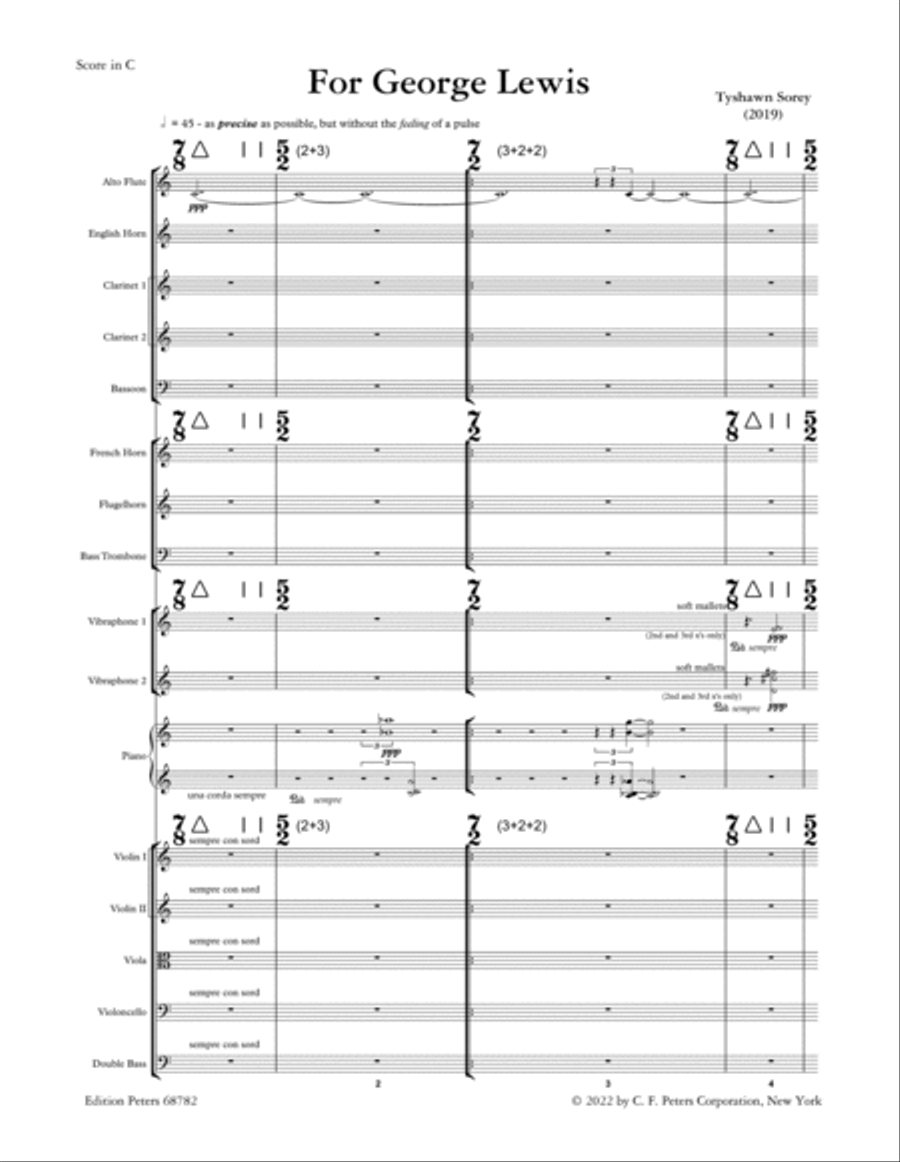 For George Lewis Chamber Orchestra scores gallery preview page 2