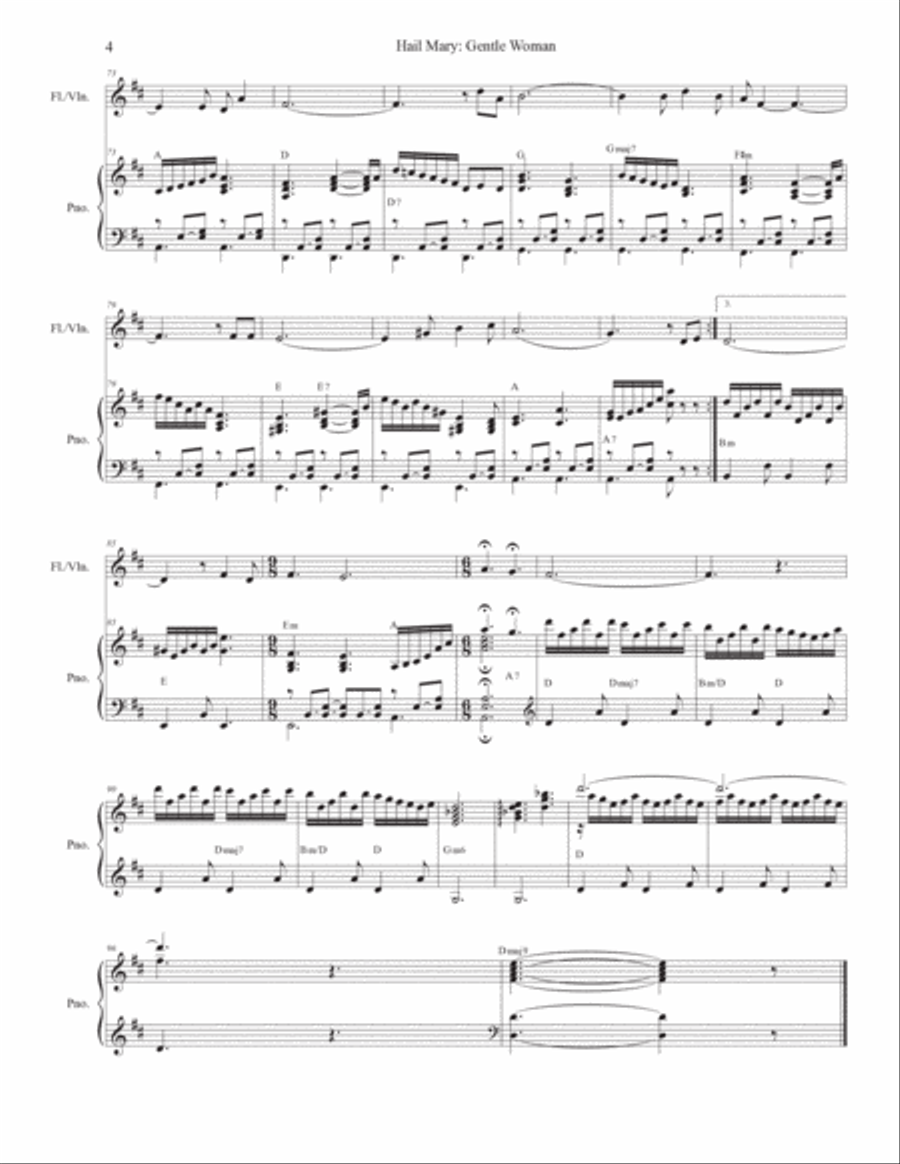 Hail Mary: Gentle Woman Violin Solo scores gallery preview page 4