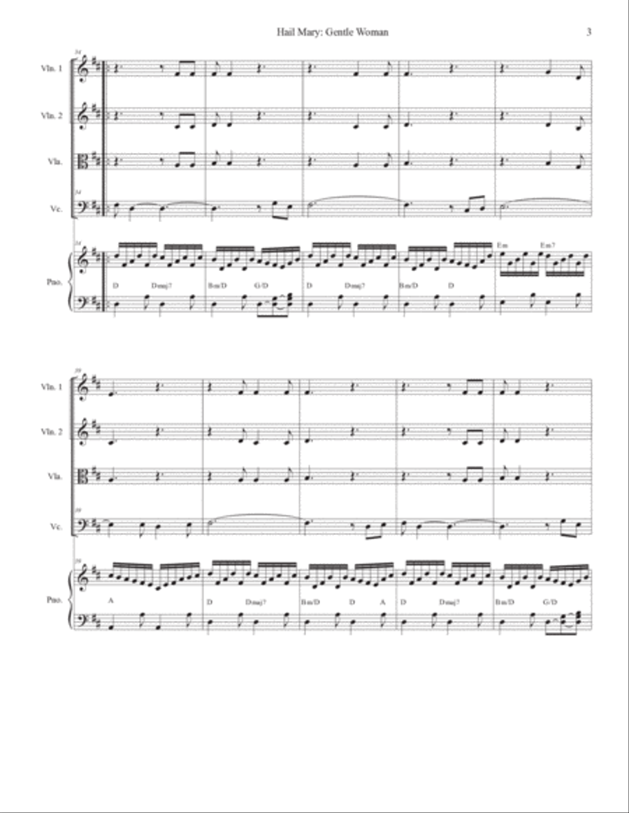 Hail Mary: Gentle Woman Cello scores gallery preview page 3