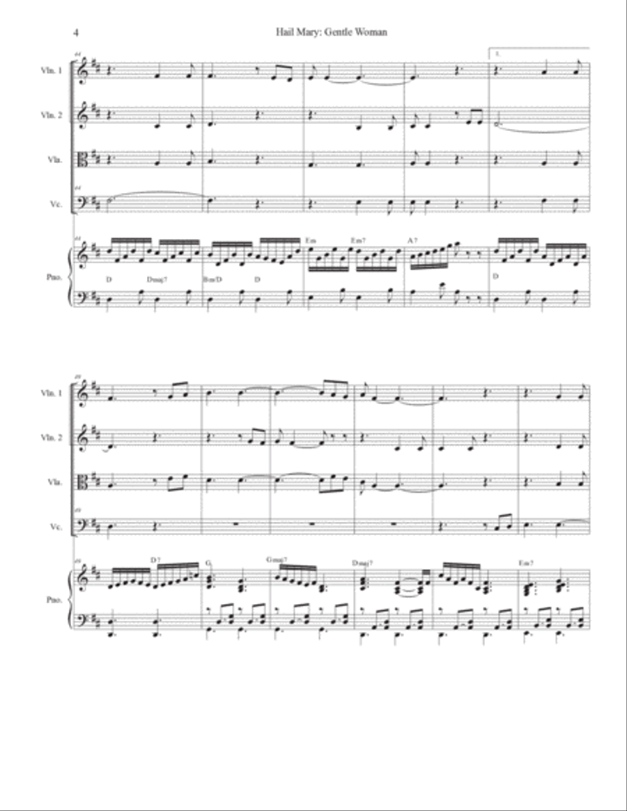 Hail Mary: Gentle Woman Cello scores gallery preview page 4