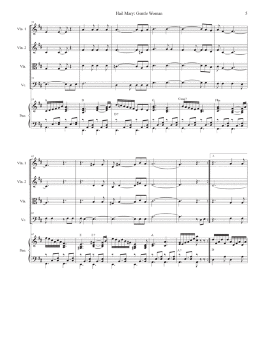 Hail Mary: Gentle Woman Cello scores gallery preview page 5