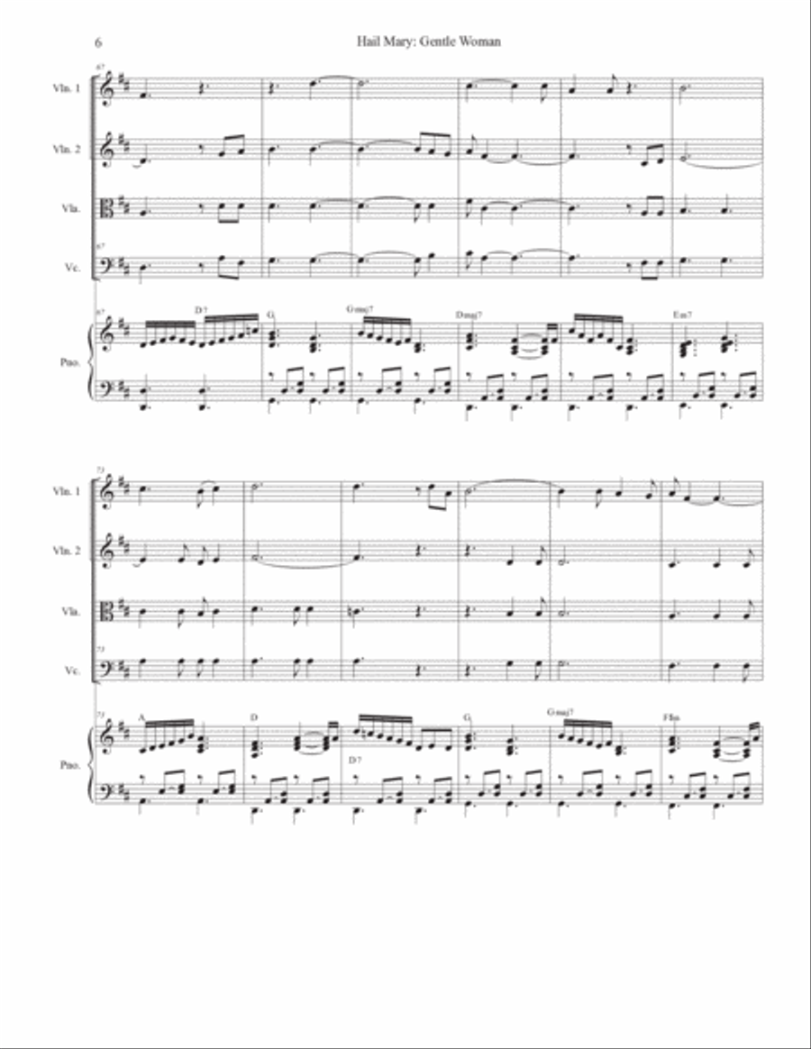 Hail Mary: Gentle Woman Cello scores gallery preview page 6