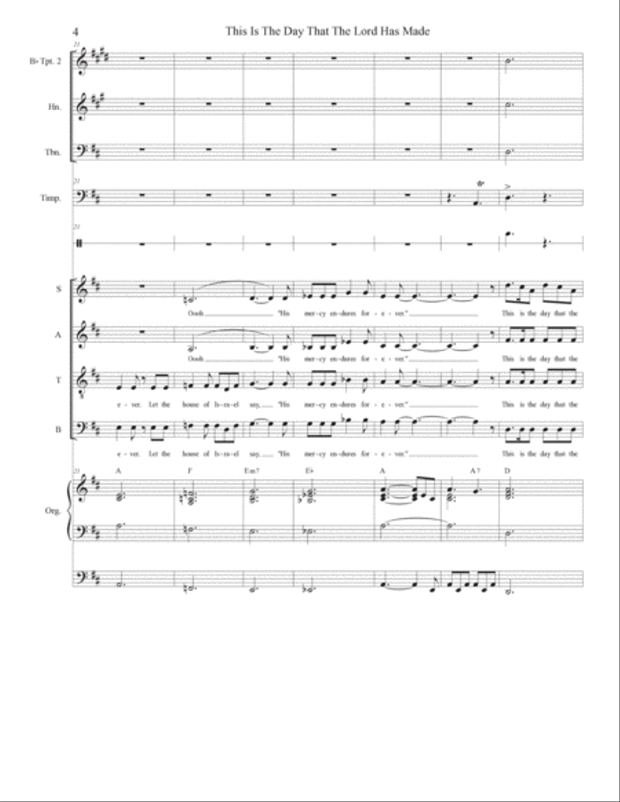 This Is The Day That The Lord Has Made (Solo and SATB) Divisi scores gallery preview page 4