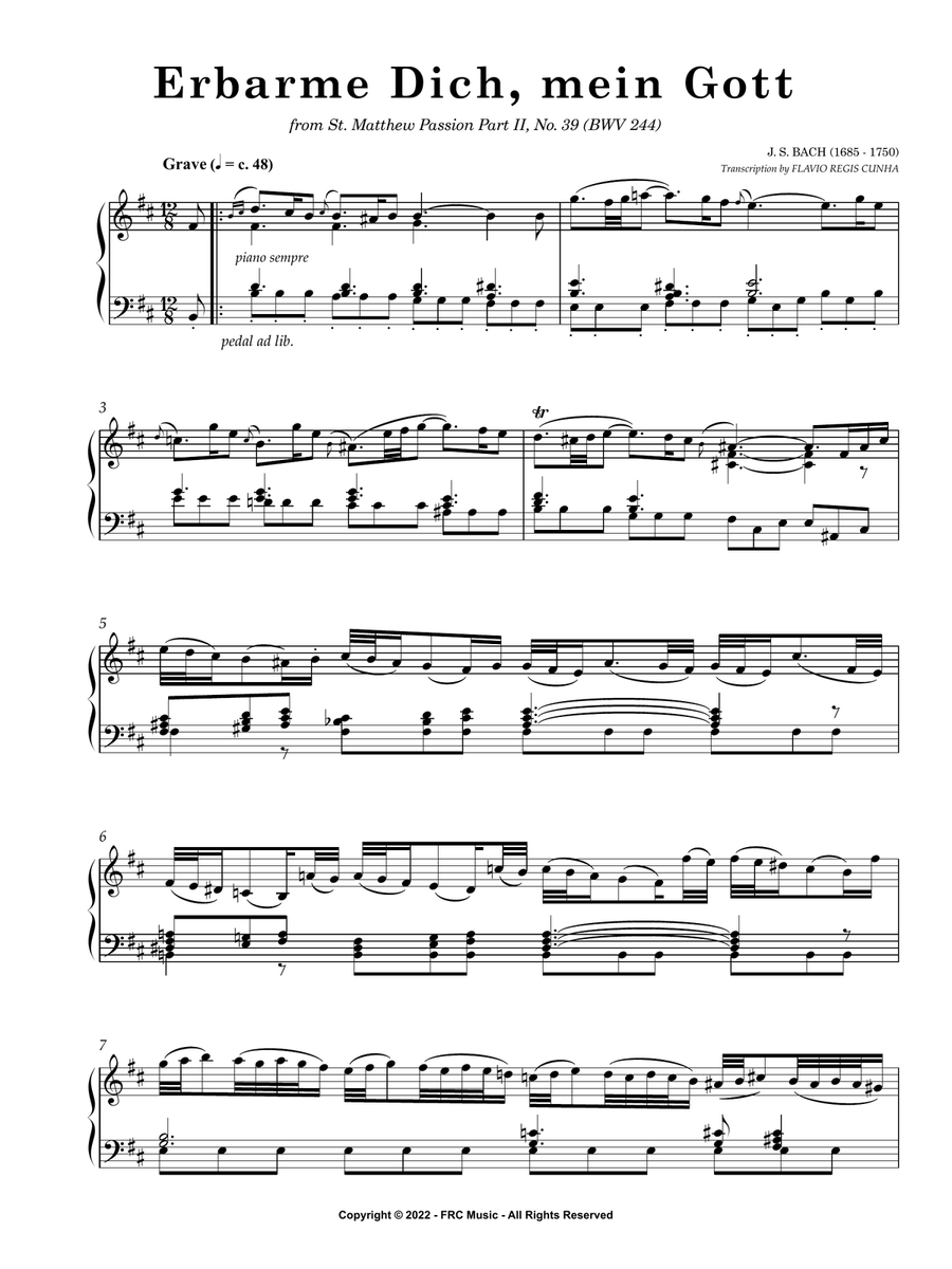 Bach: Erbarme dich mein Gott from 