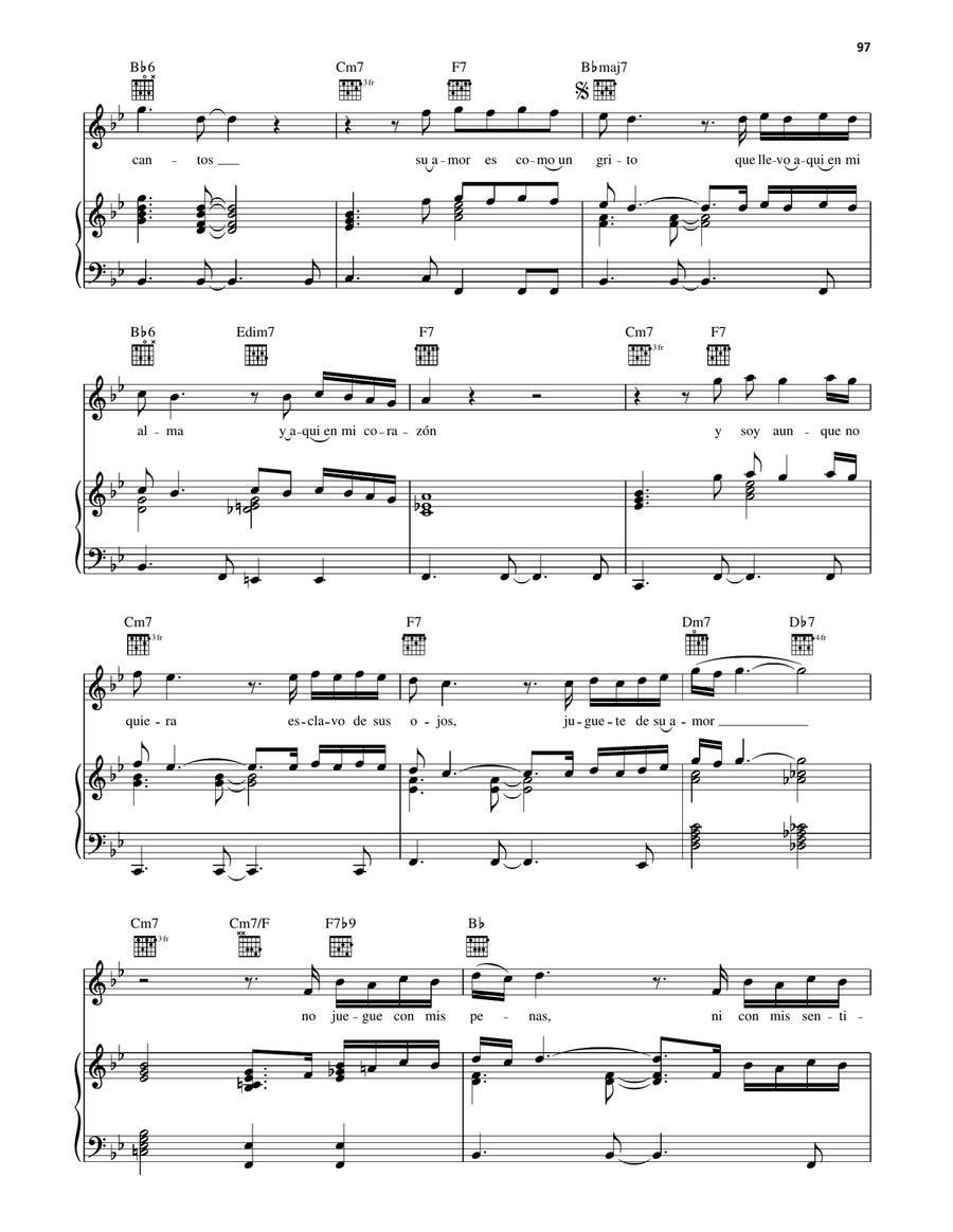 Usted Usted Piano, Vocal, Guitar scores gallery preview page 2