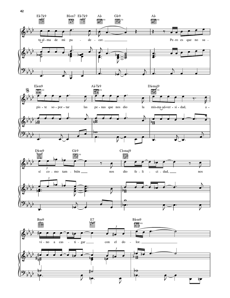 La Puerta La Puerta Piano, Vocal, Guitar scores gallery preview page 3