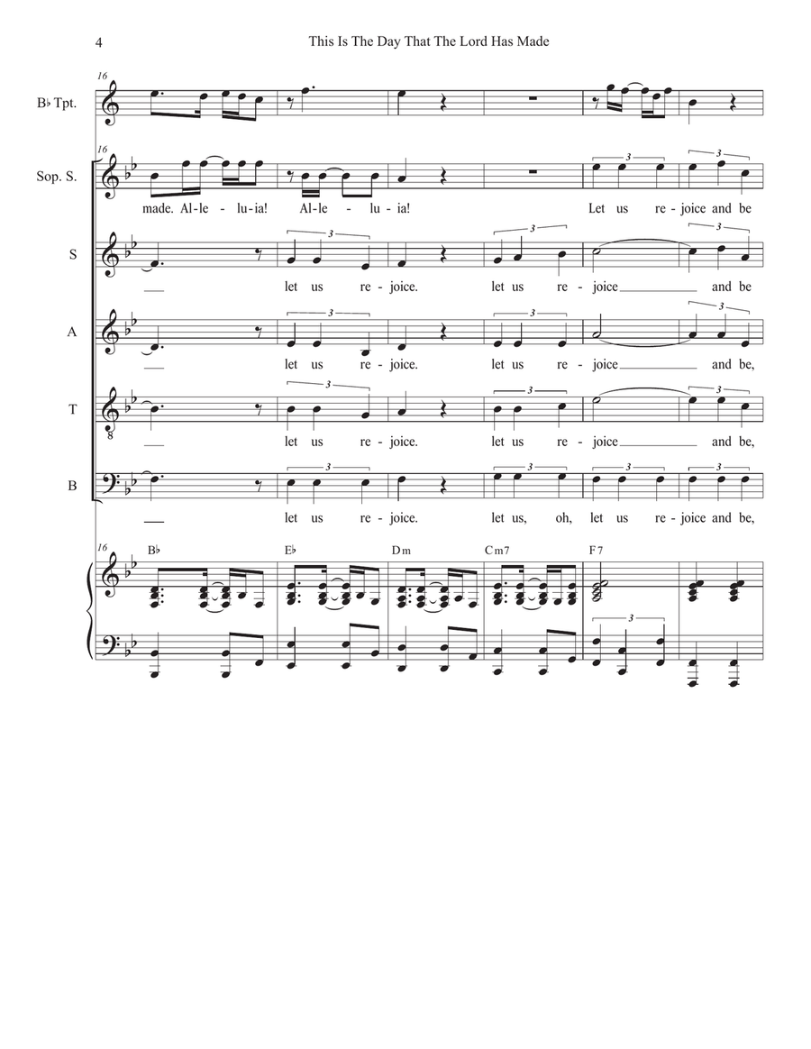 This Is The Day That The Lord Has Made (Psalm 118) (SATB) 4-Part scores gallery preview page 4