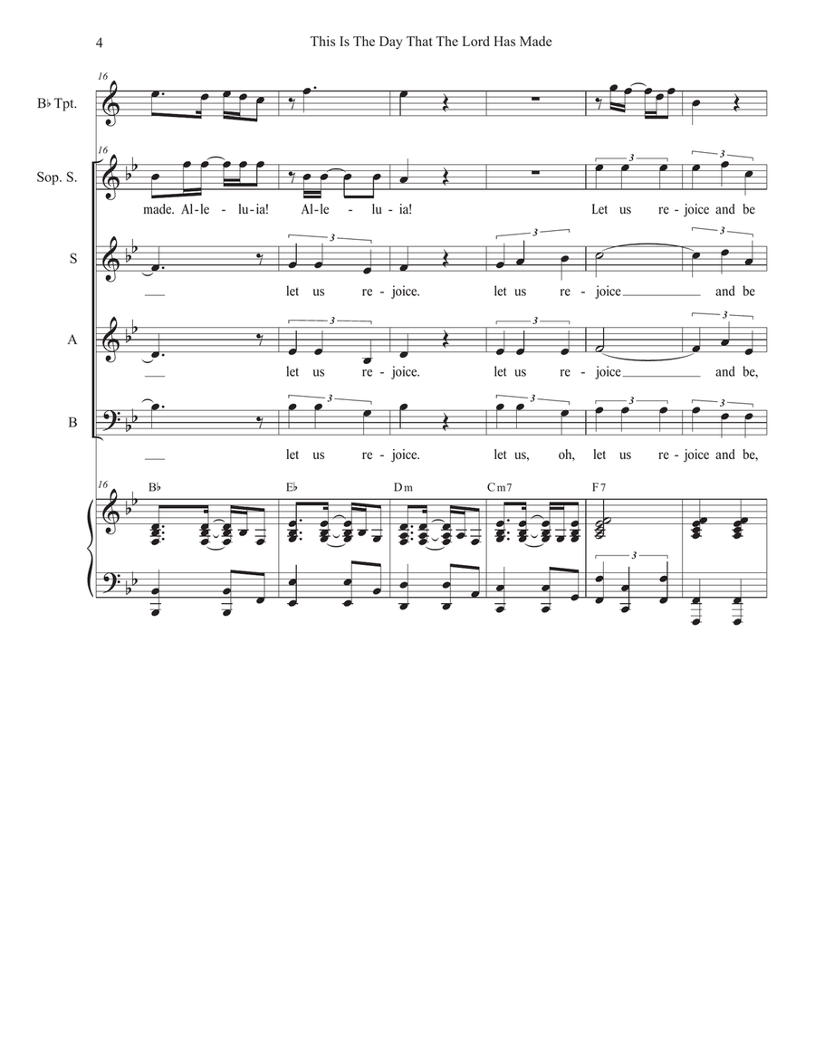 This Is The Day That The Lord Has Made (Psalm 118) (Vocal Trio - (SAB) 3-Part scores gallery preview page 4