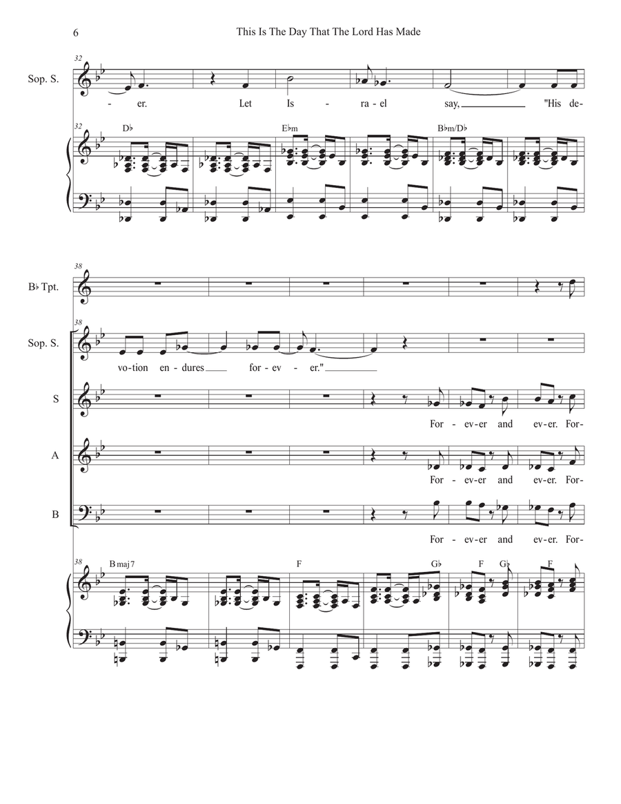 This Is The Day That The Lord Has Made (Psalm 118) (Vocal Trio - (SAB) 3-Part scores gallery preview page 6