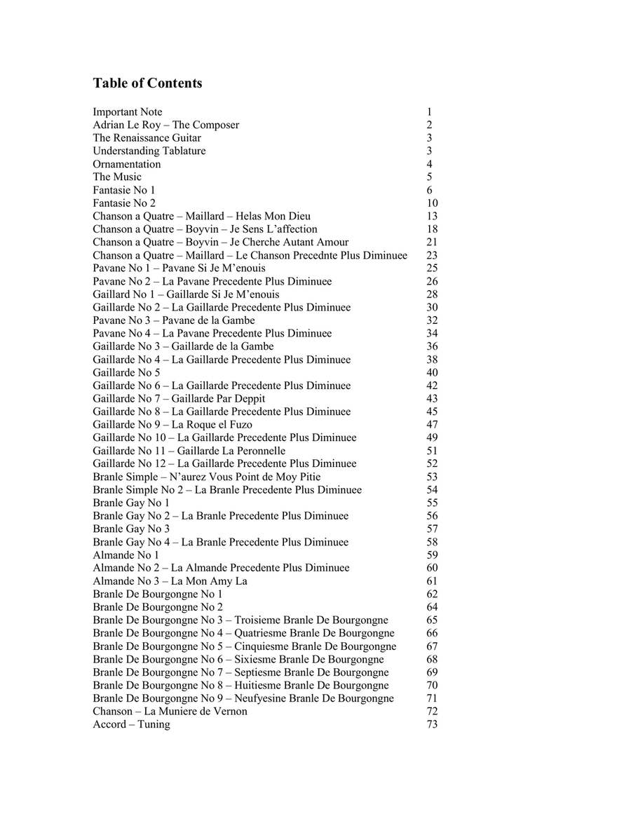 Adrian Le Roy First Book of Guitar Tablature For Low G Ukulele Acoustic Guitar scores gallery preview page 2