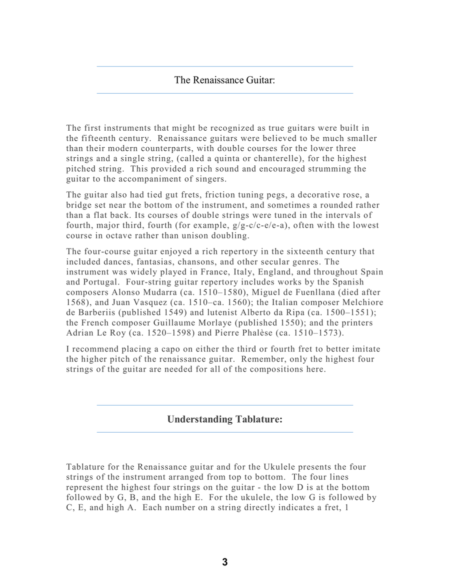 Adrian Le Roy First Book of Guitar Tablature For Low G Ukulele Acoustic Guitar scores gallery preview page 5