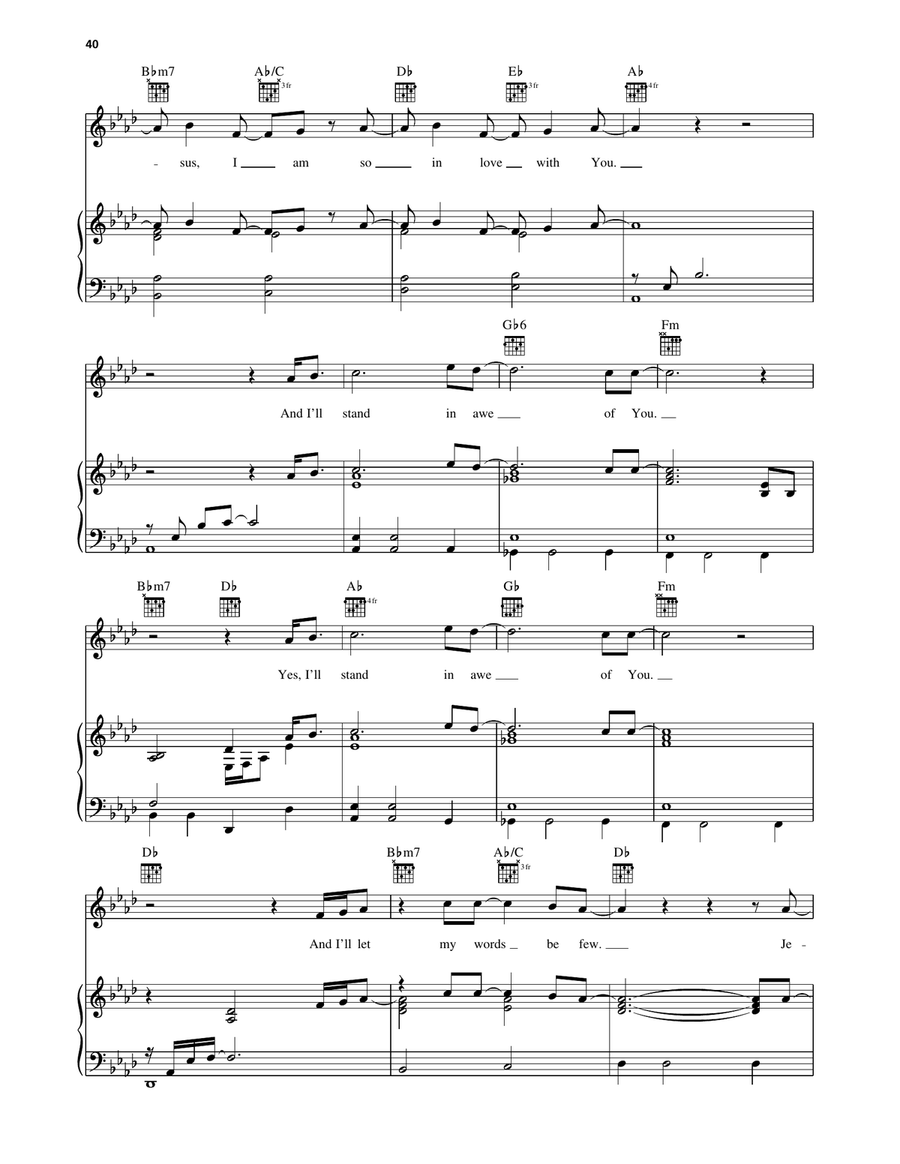 Let My Words Be Few (You Are God In Heaven) Piano, Vocal, Guitar scores gallery preview page 2