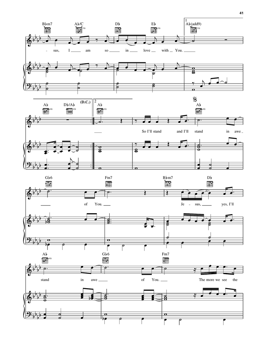 Let My Words Be Few (You Are God In Heaven) Piano, Vocal, Guitar scores gallery preview page 3