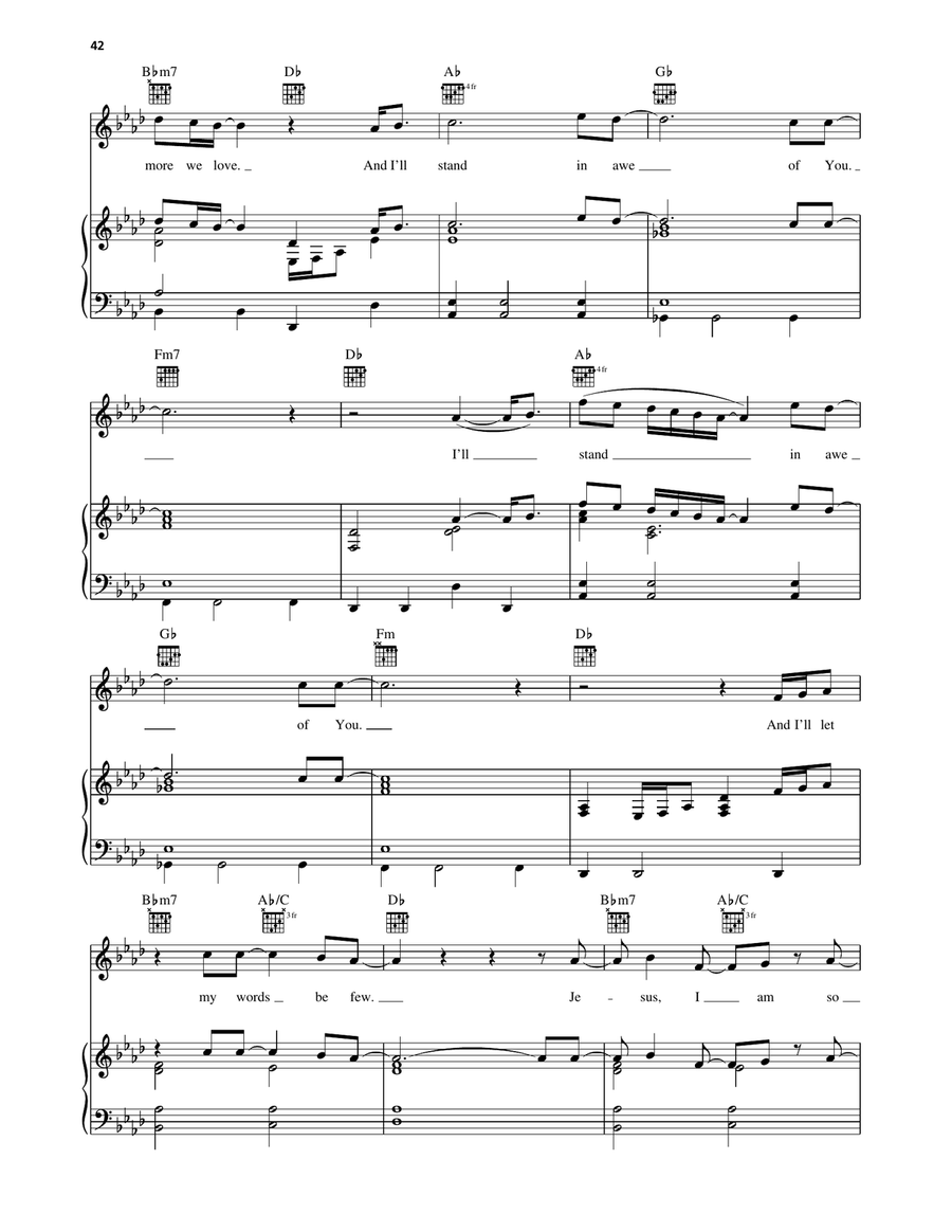 Let My Words Be Few (You Are God In Heaven) Piano, Vocal, Guitar scores gallery preview page 4