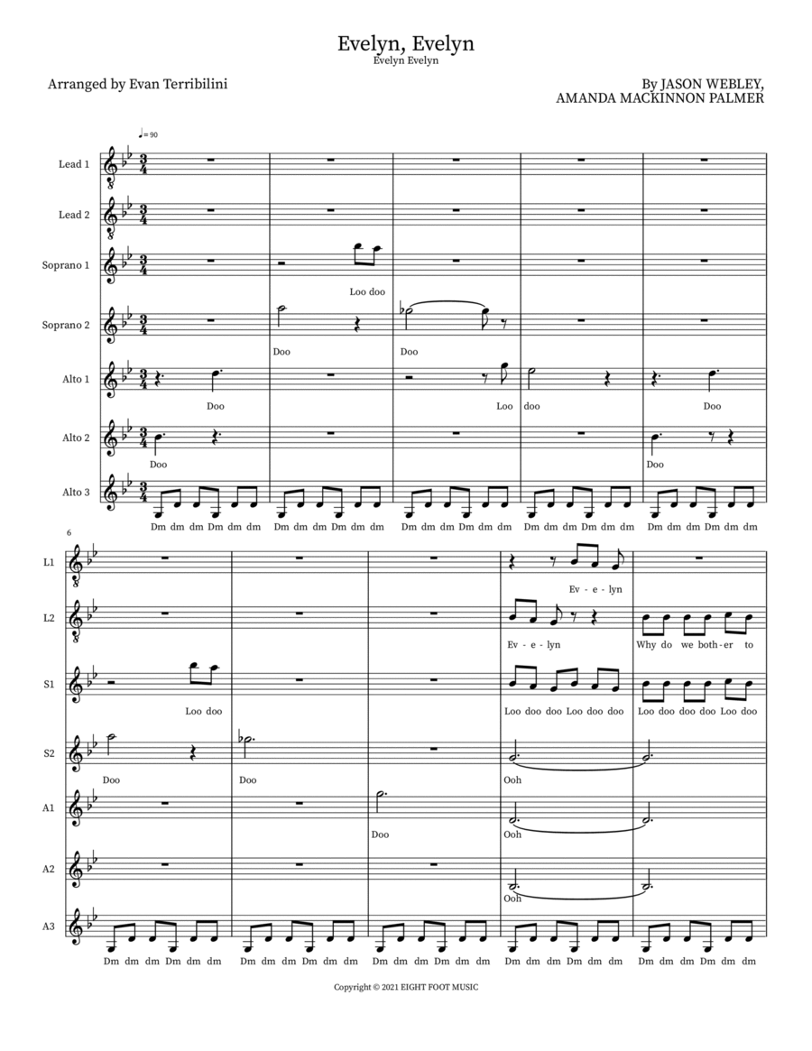 Evelyn, Evelyn Alto Voice scores gallery preview page 1