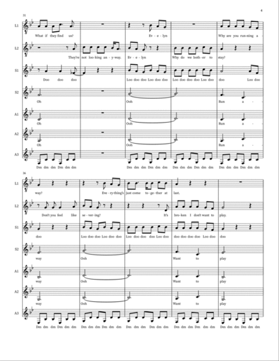 Evelyn, Evelyn Alto Voice scores gallery preview page 4