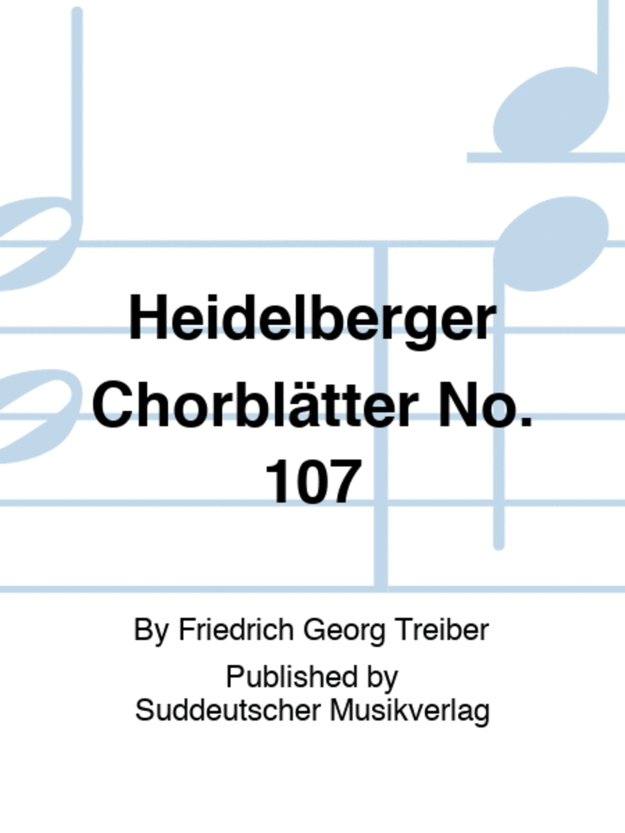 Heidelberger Chorblätter No. 107 Men's Choir scores gallery preview page 1