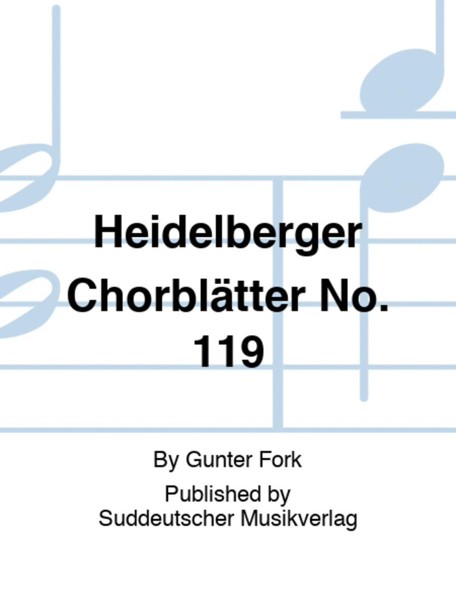 Heidelberger Chorblätter No. 119 4-Part scores gallery preview page 1