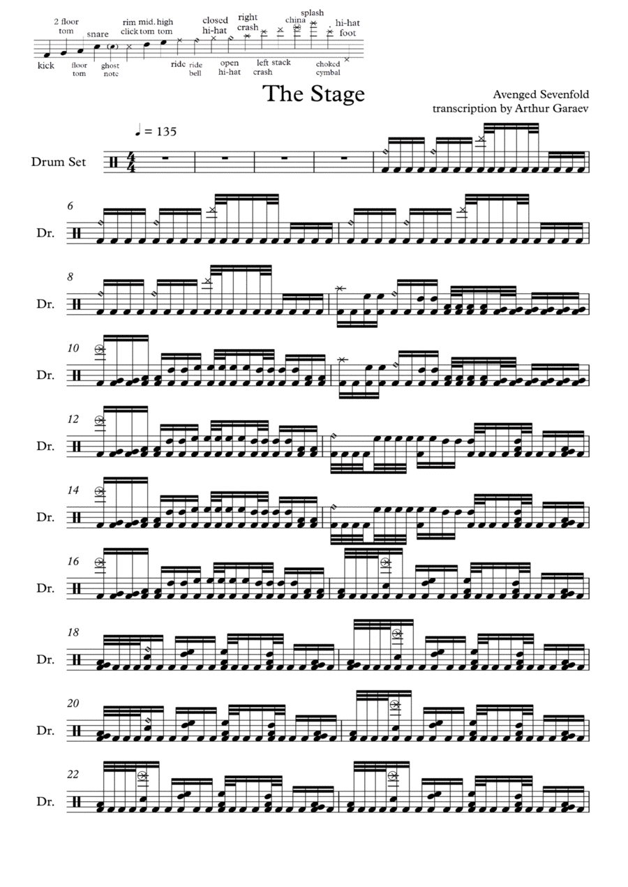 The Stage Drum Set scores gallery preview page 1